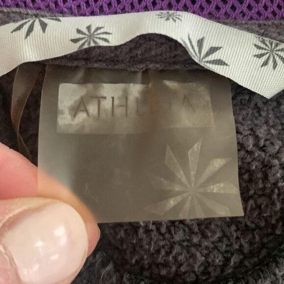 Athleta Small Full-Zip Spice it Up Hoodie - Grey & Purple Sweatshirt Jacket - Picture 9 of 10